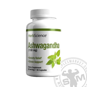 HERBSCIENCE ASHWAGANDHA 1100 MG (60 CAPS}